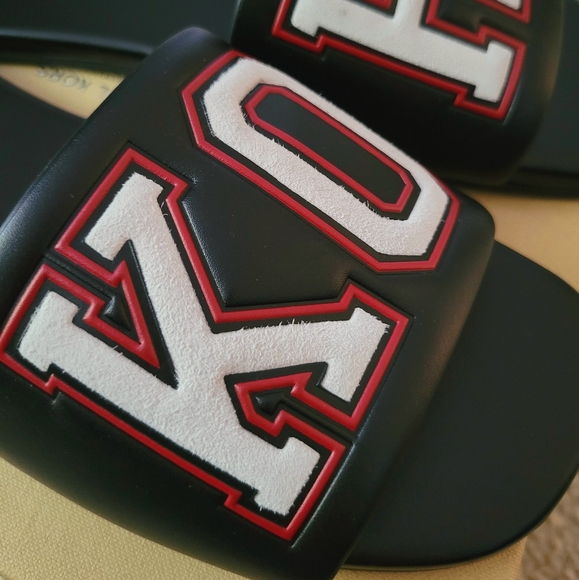 Delphine Michael Kors Collection Leather Slides - Picture 3 of 12